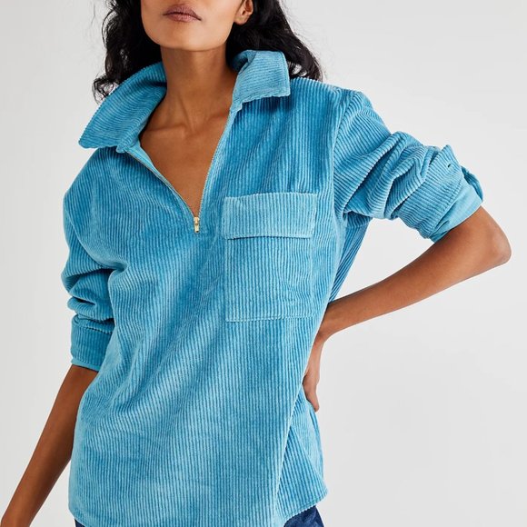 Ciao Lucia Tops - Ciao Lucia | Tabitha Shirt in Cornflower (XS)